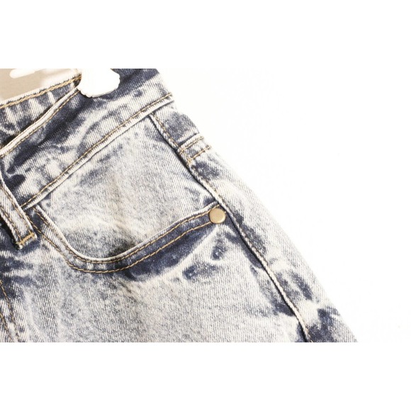 Nasty Gal Collection Acid Wash Ankle Slit Mom Style Denim Jeans US 1 - Picture 13 of 16